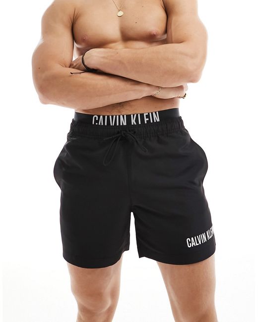 Calvin Klein Intense Power double waistband swim shorts