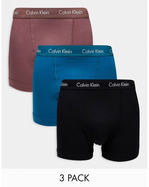 Calvin Klein cotton stretch trunks 3 pack