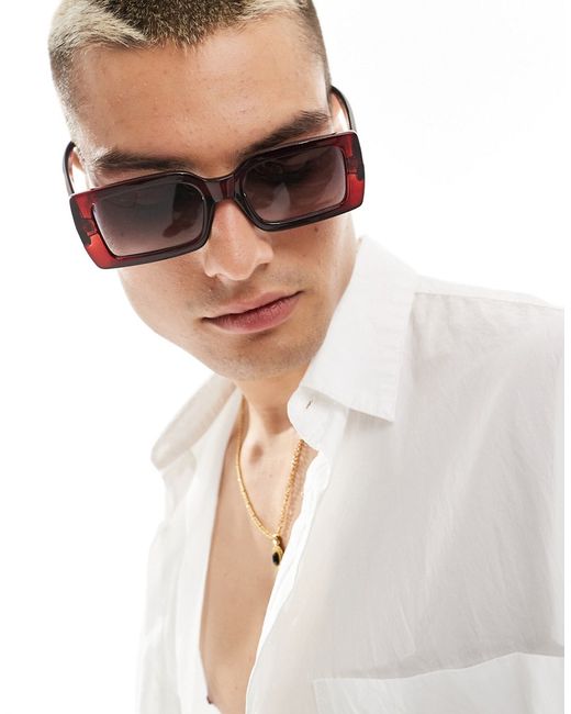 Asos Design rectangle sunglasses