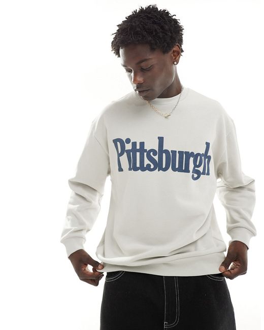 Asos Design oversized sweatshirt with city print