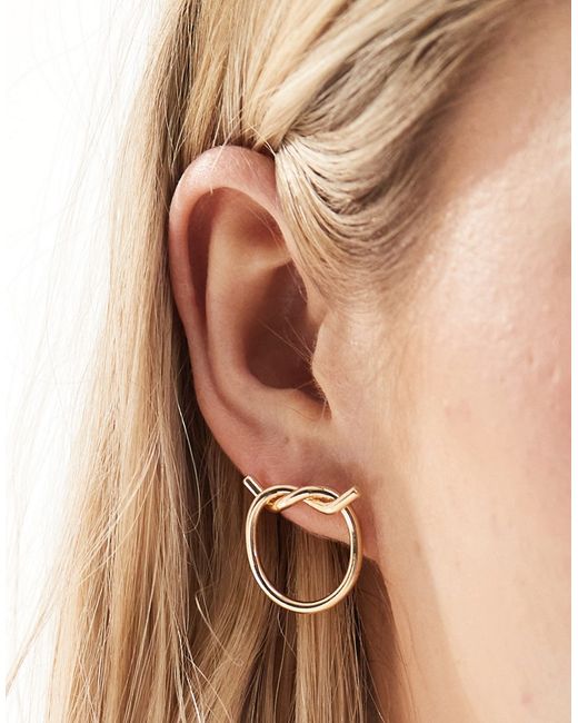 Asos Design stud earrings with knot design-