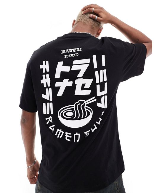 Jack & Jones oversized T-shirt with ramen back print