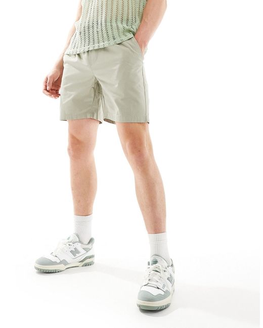 Only & Sons pull on twill shorts sage-