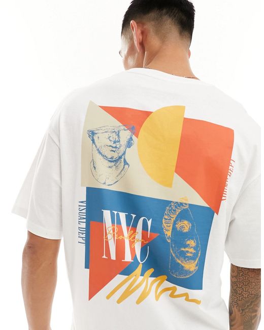 Jack & Jones oversized T-shirt with NYC block back print