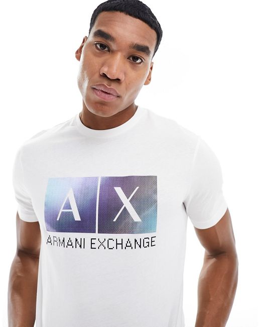 Armani Exchange chest box logo T-shirt off