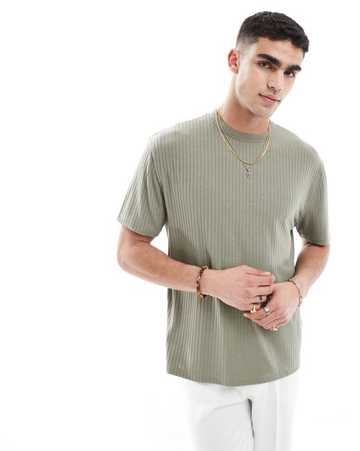 Asos Design relaxed fit ribbed T-shirt