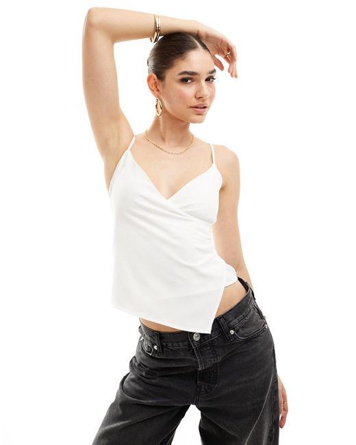 Pull & Bear strappy wrap cami top