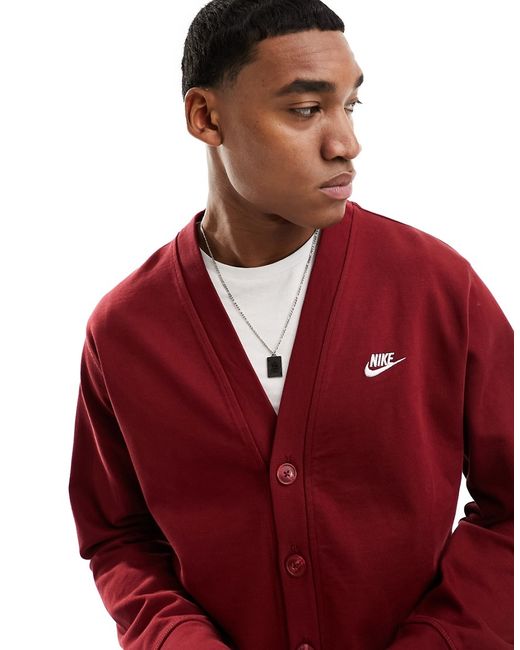 Nike Club hoodie burgundy-