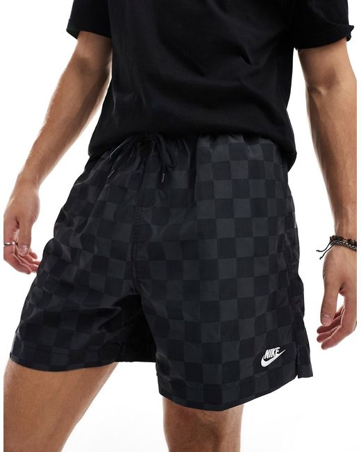 Nike Club checkerboard shorts