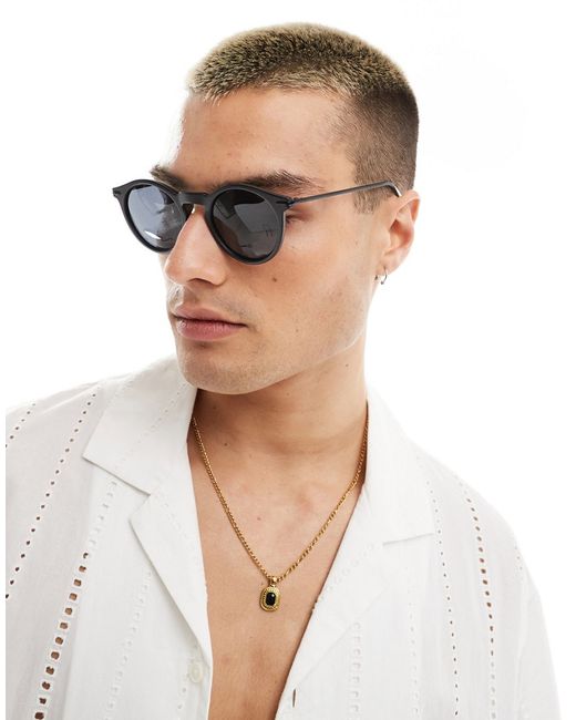 Asos Design round sunglasses with pipettes
