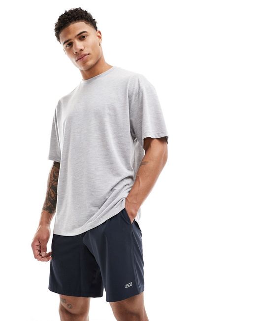 Asos 4505 loose fit mesh training T-shirt with quick dry silver