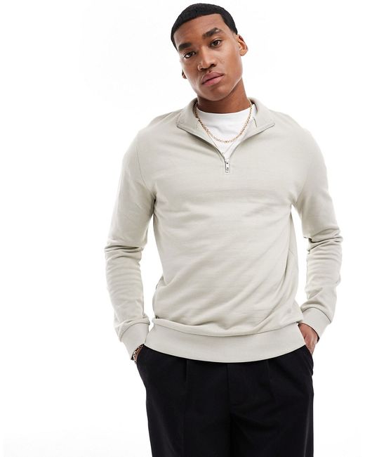 Asos Design sweatshirt with half zip