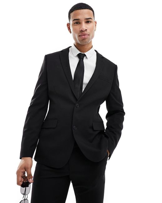 Asos Design skinny suit jacket twill