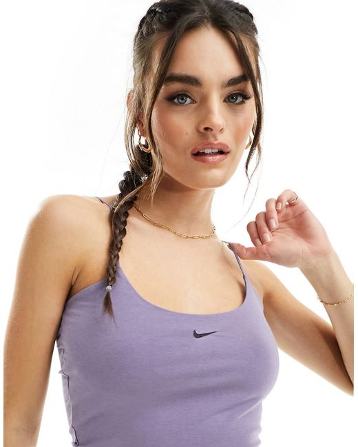 Nike ribbed cami top purple-