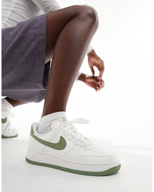 Nike Air Force 1 sneakers and green