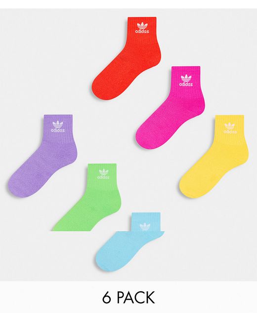 Adidas Originals Trefoil 6-Pack Quarter socks