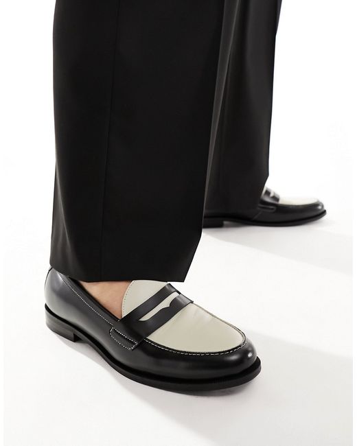 Walk London Torbole Saddle Loafers and Off White Leather