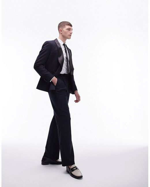 Topman premium rich tux suit pants