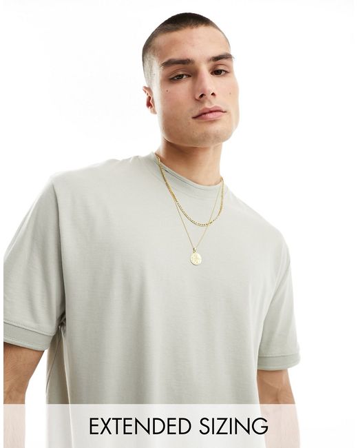 Asos Design relaxed fit heavyweight T-shirt stone-