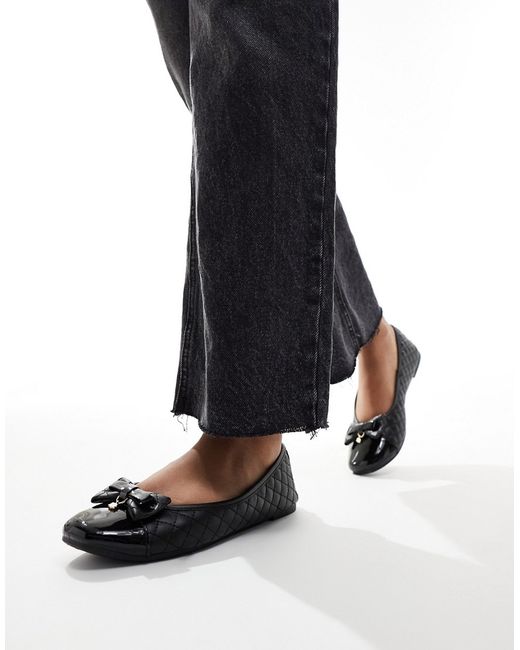 River Island ballerina flats with bow detail