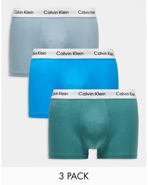 Calvin Klein Plus Modern Cotton 3-pack low rise stretch trunks