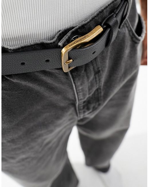 Calvin Klein Jeans classic flat 35mm belt antique brass