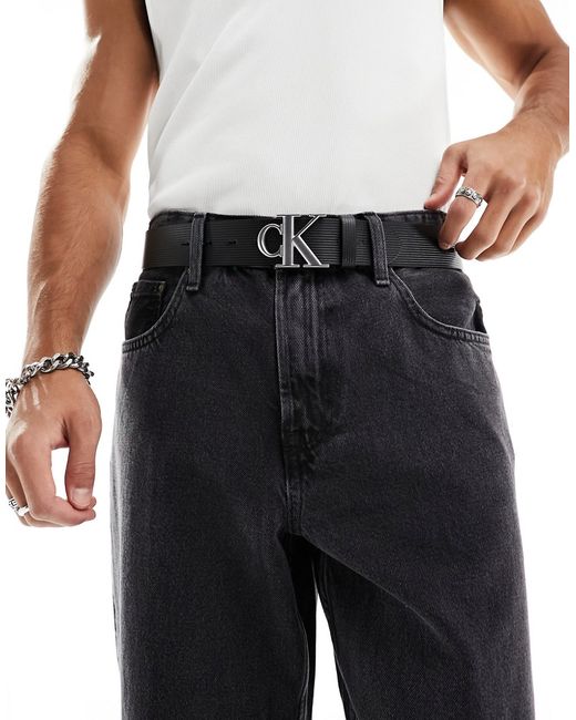 Calvin Klein Jeans round mono plaque 40mm belt
