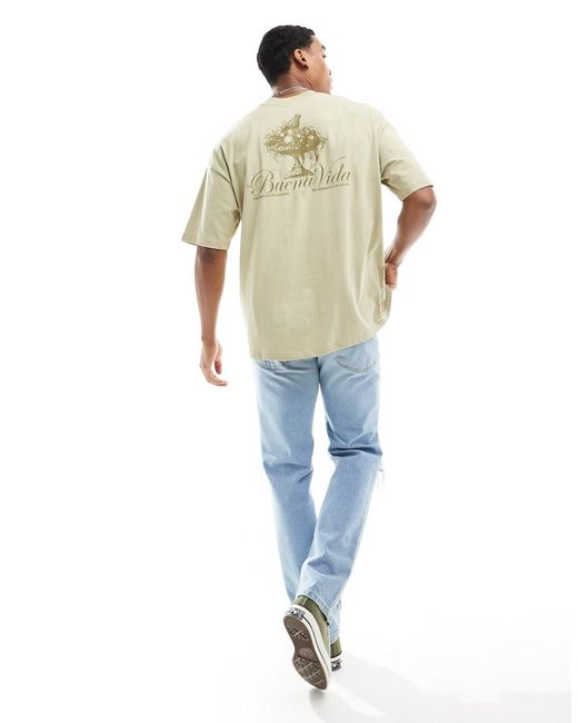 Asos Design oversized T-shirt with fruit bowl back print