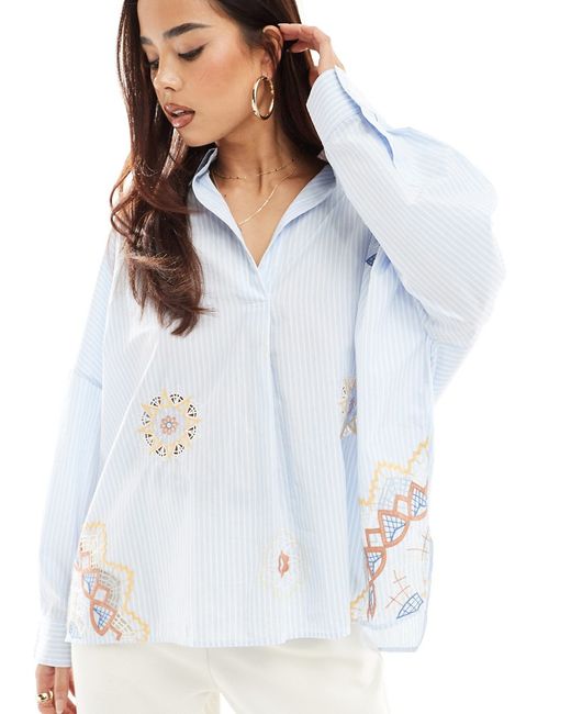 French Connection Rhodes poplin shirt floral