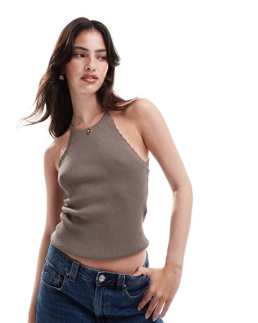 Only halter neck light weight knit top