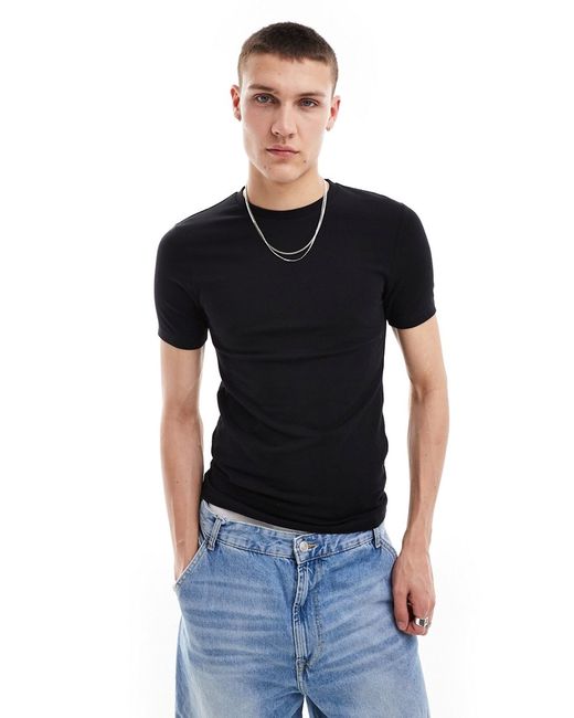 Asos Design muscle fit t-shirt with crew neck