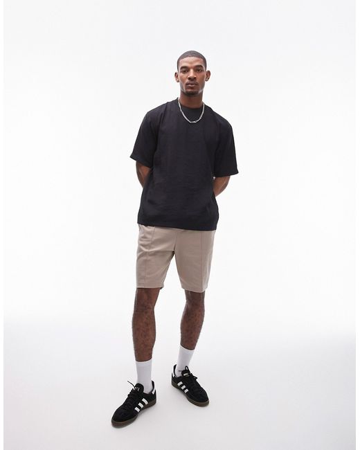 Topman woven oversized fit t-shirt with mid sleeve