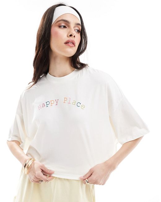 Only happy place cropped t-shirt
