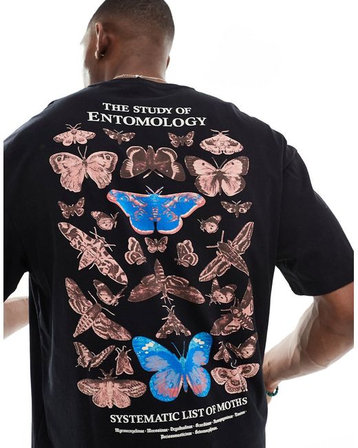 Jack & Jones oversized T-shirt with Entomology back print
