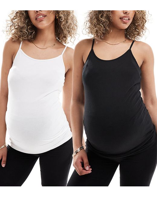 Only Maternity 2 pack singlet top and white