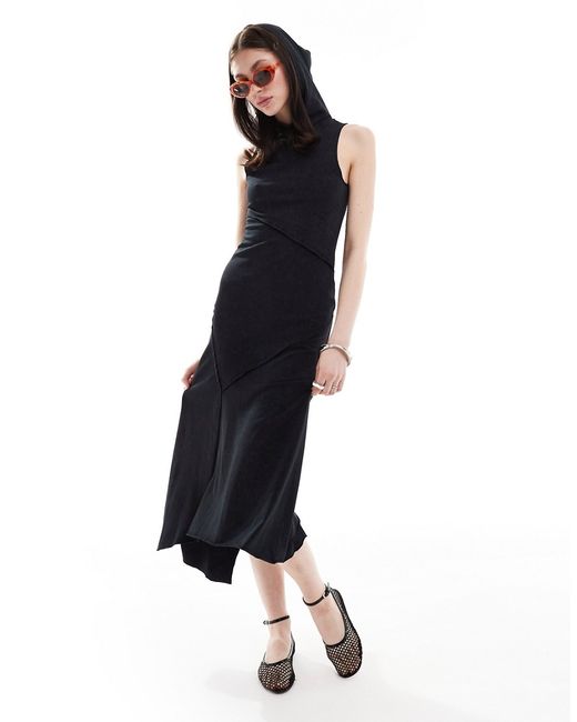 Collusion hooded spliced dress washed