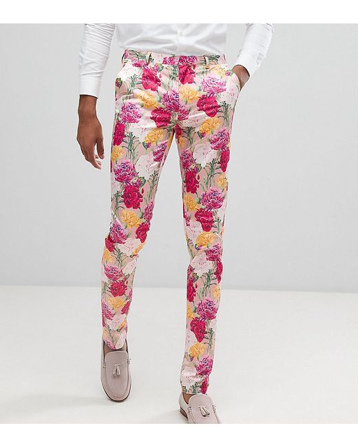 Asos Design TALL Skinny Crop Smart Pants Floral Print