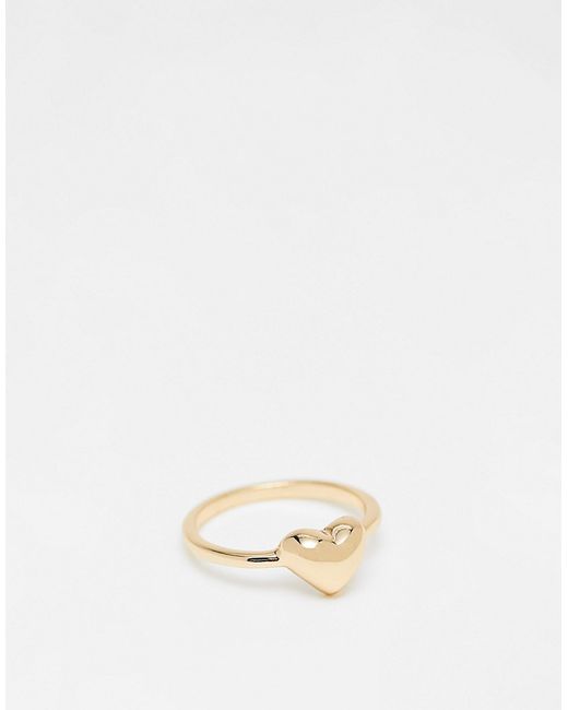 Asos Design ring with puff heart tone