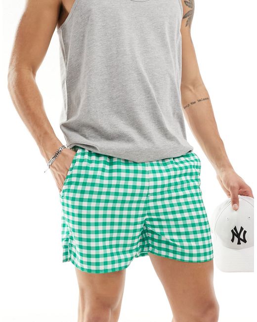 Another Influence swim shorts gingham