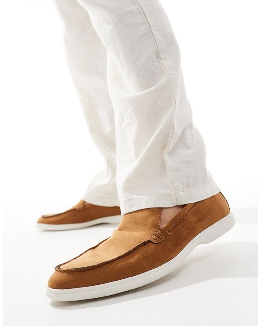 Truffle Collection casual suede loafers tan-