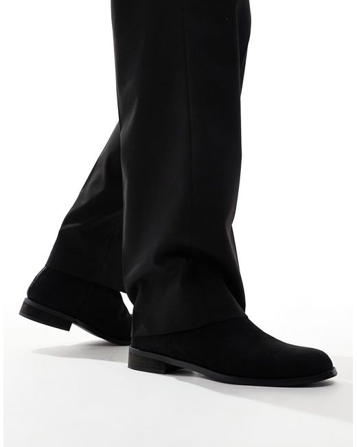 London Rebel X wide fit formal ankle boots faux suede