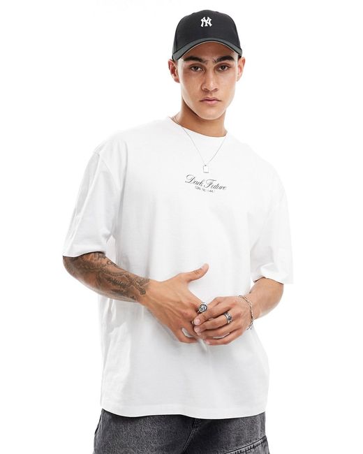 Asos Design oversized t-shirt with text chest print