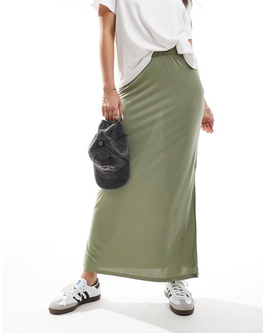 Vila slinky maxi skirt with split