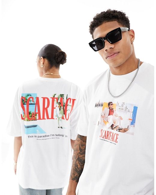 Asos Design oversized license t-shirt with Scarface graphic prints