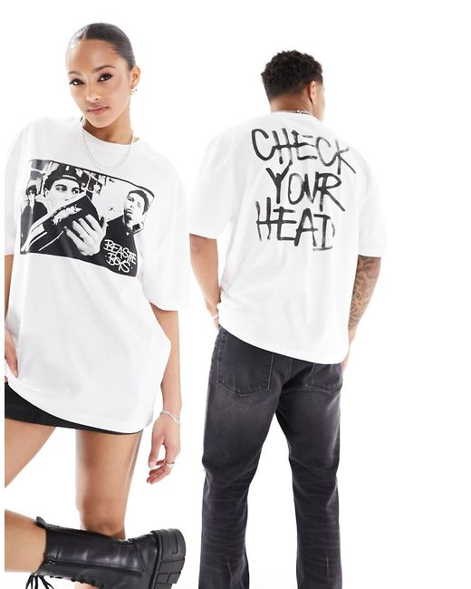 Asos Design oversized licensed T-shirt with Beastie Boys Check Your Head album prints