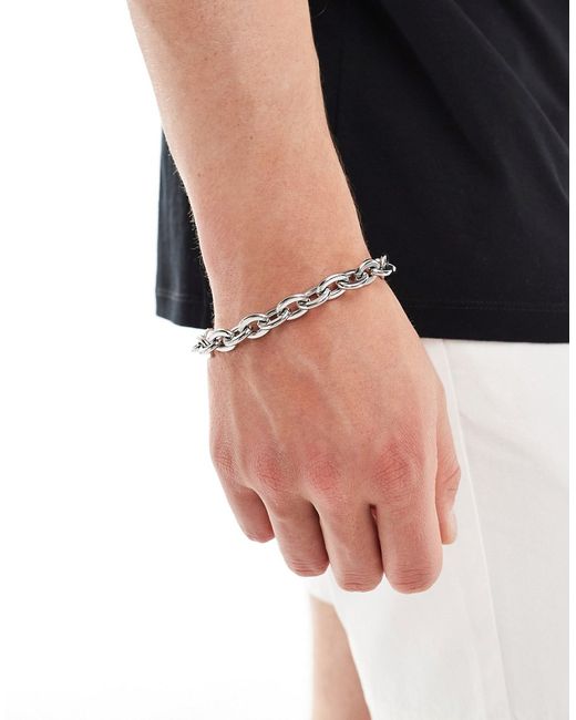 Asos Design waterproof stainless belcher chain bracelet tone