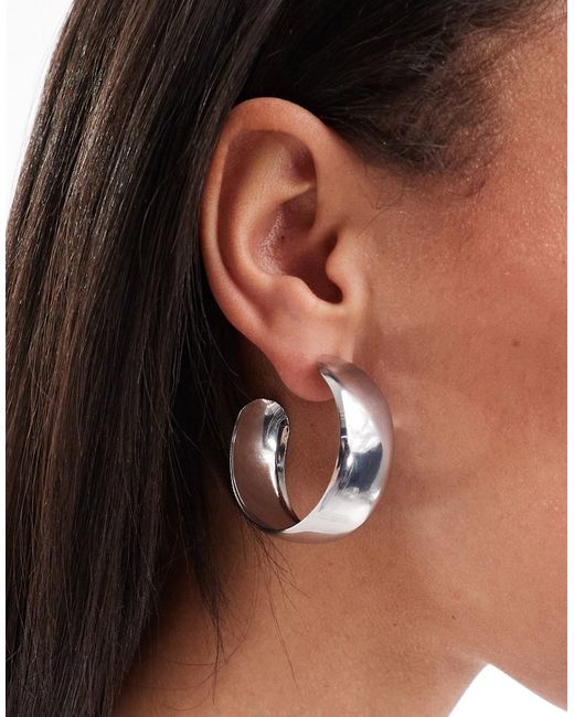 Reclaimed Vintage thick hoop earrings