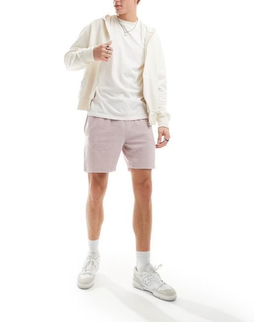 Asos Design slim terrycloth shorts lilac-