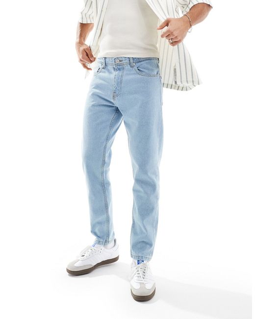 Don't Think Twice DTT rigid cropped tapered fit jeans light
