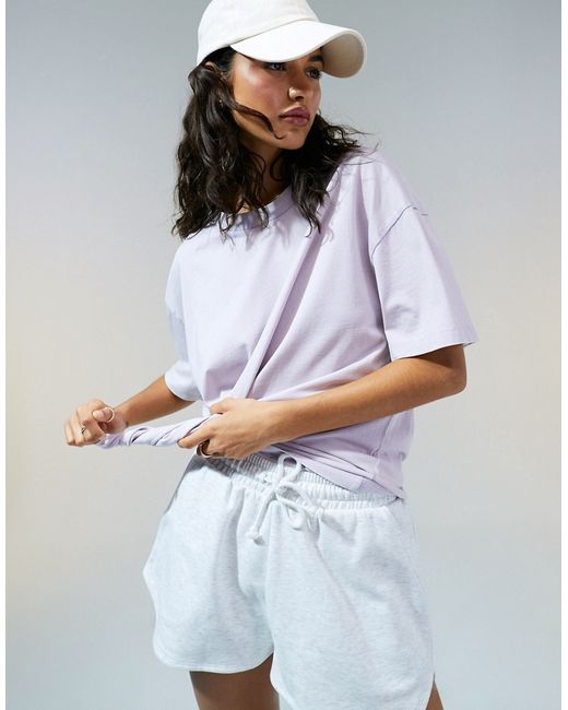 Asos Design oversized t-shirt washed lilac-